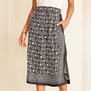 NWT Ann Taylor Foulard Smocked Waist Pocket Skirt Size XS